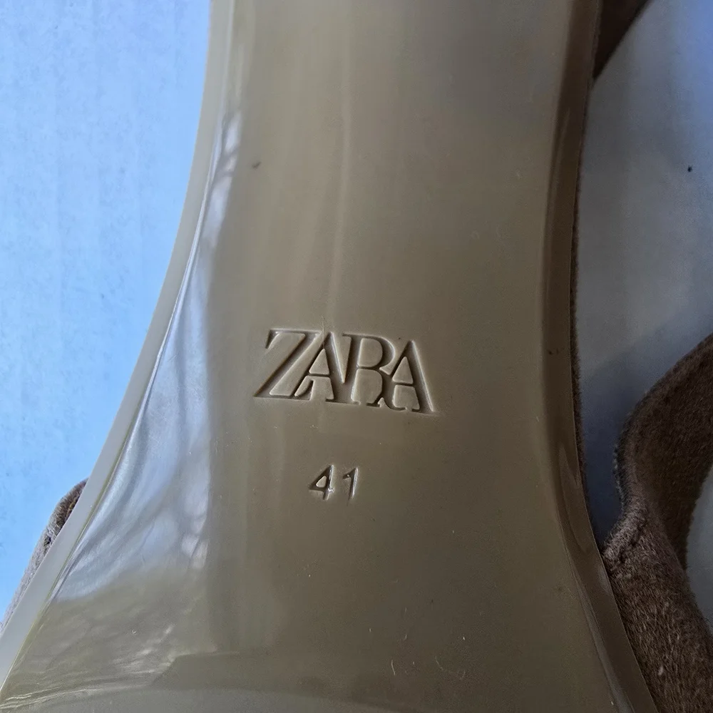 ZARA Suede Heels SIZE 41 - Picture 6 of 9